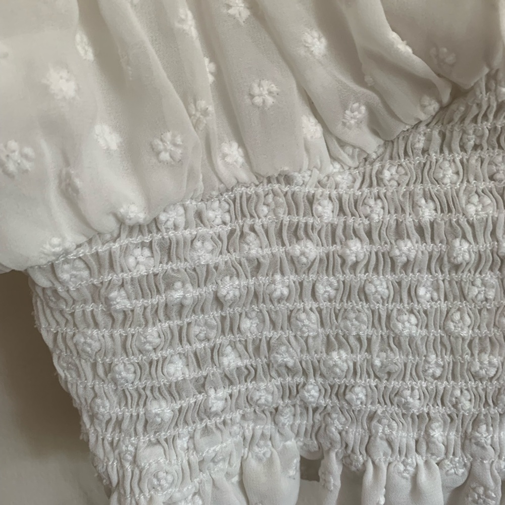 White Ruched Top - Picture 4 of 6